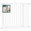 Treppenschutzgitter ohne Bohren 89-96 cm, Türschutzgitter für Hunde Katzen, Weiß - vuunot.com