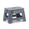 Klapphocker Faltbar Rutschfester Tritthocker mit Tragegriff 32 x 25 x 22 cm Grau - vuunot.com