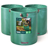 500 Liter Gartensack Gartenabfallsack mit Griffen, Laubsack für Grünabfall, 3er Set - vuunot.com
