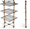 VOUNOT Tendedero de Pie de Torre 3 Niveles 69x136x69 cm, Negro - vuunot.com