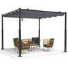 Pergola 3x3m wasserdicht stabil mit Terrassenüberdachung freistehend Outdoor Grau - vuunot.com