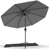 Sonnenschirm für Balkon, 270 cm, Knickbarer Balkonschirm mit Schutzhülle, Grau - vuunot.com