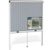 Insektenschutzrollo Fenster Aluminiumrahmen zuschneidbar  L150 x H160 cm Weiß - vuunot.com