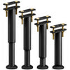 4X Möbelfüße Verstellbar Metall Höhenverstellbar 25-43 cm Schwarz - vuunot.com