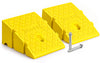 2X Bordsteinrampe PP Tragbar Türschwellenrampe 13cm Hoch Gelb
