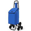 Einkaufstrolley Klappbar mit 6 Räder, Treppensteiger 32L, Blau - vuunot.com