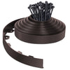 Flexible Rasenkante Beeteinfassungen Kunststoff, mit 40 Erdanker, Länge 20m Höhe 5cm, Braun - vuunot.com