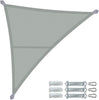 Wasserdicht Sonnensegel Dreieckig mit Befestigung Set, 3x3x3m, Anthrazit - vuunot.com