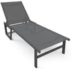 Sonnenliege Gartenliege aus Aluminium und Textilene 190x62x31cm Grau - vuunot.com