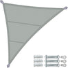 Wasserdicht Sonnensegel Dreieckig mit Befestigung Set, 5x5x5m, Anthrazit - vuunot.com