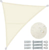Wasserdicht Sonnensegel Dreieckig mit Befestigung Set, 5x5x5m, Beige - vuunot.com
