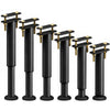 6X Möbelfüße Verstellbar Metall Höhenverstellbar 25-43 cm Schwarz - vuunot.com