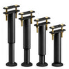 4X Möbelfüße Verstellbar Metall Höhenverstellbar 18-32 cm Schwarz - vuunot.com