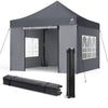 Pavillon 3x3m, Wasserdichter Faltpavillon, Faltbar Partyzelt mit 4 Seitenteilen, 4 Sandsäcke, Grau - vuunot.com