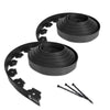 Flexible Rasenkante Beeteinfassungen Kunststoff, mit 60 Erdanker, Länge 20m Höhe 5cm, Schwarz - vuunot.com