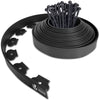 Flexible Rasenkante Beeteinfassungen Kunststoff, mit 30 Erdanker, Länge 10m Höhe 5cm, Schwarz - vuunot.com