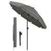 Sonnenschirm Strandschirm 200cm mit Tragetasche und Bodenanker Grau - vuunot.com