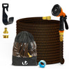 Flexibler Gartenschlauch 15m, Flexibel Wasserschlauch Dehnbarer mit 10 Sprühfunktionen, Messinganschlüssen,Orange - vuunot.com
