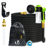 Flexibler Gartenschlauch 15m, Flexibel Wasserschlauch Dehnbarer mit 8 Sprühfunktionen & Spülmittelbehälter - vuunot.com