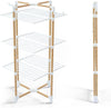 VOUNOT Tendedero de Pie de Torre 3 Niveles 69x136x69 cm, Weiß - vuunot.com