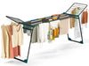 Wäscheständer ausziehbar Flügelwäscheständer klappbar 284x55x122cm Schwarz - vuunot.com
