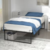 Bettgestell 90x190 cm Metallbett mit Lattenrost und Stauraum unter dem Bett - vuunot.com