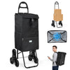 Einkaufstrolley Klappbar mit 6 Räder und Kühlfach, Treppensteiger, 40L - vuunot.com