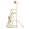 Kratzbaum XXL mit Kratzbrett Sisalseil für Katzen, Katzenbaum 155cm, Beige - vuunot.com