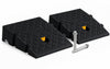 2X Bordsteinrampe PP Tragbar Türschwellenrampe 7cm Hoch Schwarz