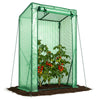 Schrägdach Gewächshaus Foliengewächshaus 100x50x150cm für Gemüse, Blumen & Obst, 135g/m², Grün - vuunot.com