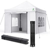 Verstärktes Pavillon 3x3m, Wasserdichter Faltpavillon mit 4 Seitenteilen&Sandsäcke Weiß - vuunot.com