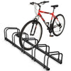 Fahrradständer für 5 Fahrräder, Boden und Wandmontage, Schwarz - vuunot.com