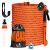 Flexibler Gartenschlauch 45m, Flexibel Wasserschlauch Dehnbarer mit 10 Sprühfunktionen, Orange - vuunot.com