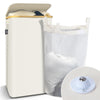 Wäschekorb mit Deckel & Wäschesäcke 100L Faltbarer Wäschesammler, Beige - vuunot.com