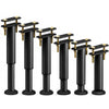 6X Möbelfüße Verstellbar Metall Höhenverstellbar 18-32 cm Schwarz - vuunot.com