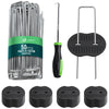50 U-Erdanker Heringe mit 25 Scheiben 150×30 mm Verzinktes Metall - vuunot.com