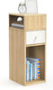 Nachttisch Schmal, Beistelltisch mit 2 offenem Fach & 1 Schublade, 25x30x66cm Natur - vuunot.com