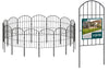 25 Paneele Dekorative Gartenzaun Metall Steckzaun 61x33cm Schwarz - vuunot.com