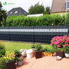 PVC Sichtschutzstreifen für Doppelstabmatten 140m x 19cm, 80 Befestigungsclips, Anthrazit - vuunot.com