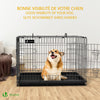 Hundekäfig Klappbar, Hundebox Auto mit Abdeckung & Bodenschale, 92 cm L - vuunot.com