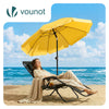 Sonnenschirm Strandschirm 200cm mit Tragetasche und Bodenanker Gelb - vuunot.com