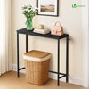 Schmaler Konsolentisch Flurtisch aus Metall und MDF, Industrie-design 75×24×75 cm, Schwarz - vuunot.com
