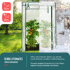 Schrägdach Gewächshaus Foliengewächshaus 100x50x150cm für Gemüse, Blumen & Obst, 135g/m², Weiß - vuunot.com