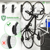 Fahrradhalter Wand 4er-Set zum Aufhängen mit Schutzpolster, Ideal für Garage o. Keller, Schwarz - vuunot.com