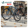 Fahrradständer für 4 Fahrräder, Boden und Wandmontage, Silber - vuunot.com