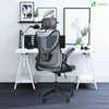 Bürostuhl ergonomisch, Schreibtischstuhl mit Einstellbarer Kopfstütze Grau - vuunot.com
