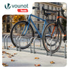 Fahrradständer für 5 Fahrräder, Boden und Wandmontage, Silber - vuunot.com