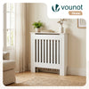 Heizkörperverkleidung 78x19x82 cm Heizkörperabdeckung Weiß - vuunot.com