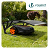 Mähroboter Garage mit Metallfüßen 104×80×50 cm, Grau - vuunot.com