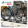 Fahrradständer für 5 Fahrräder, Boden und Wandmontage, Schwarz - vuunot.com